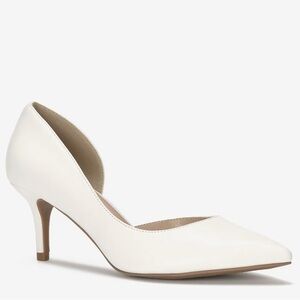 Kelly & Katie Ivory Pointed Toe D'Orsay Heels